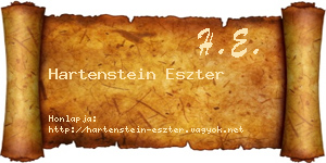 Hartenstein Eszter névjegykártya