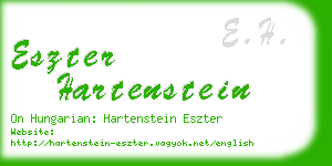 eszter hartenstein business card